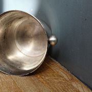 Seau à glace en métal argenté