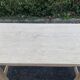 Renovated farmhouse table in solid oak wood and veneer, 135cm.