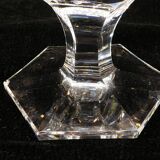 9 water glasses in crystal cut with diamond tip cristallerie de lorraine