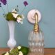 Vintage glass tulip wall light.