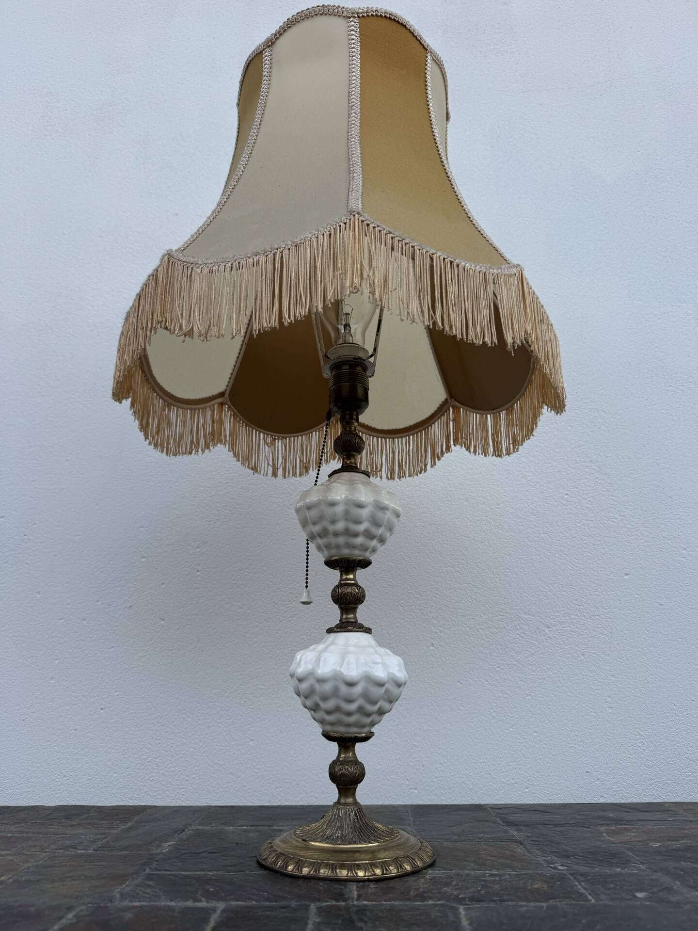 Ceramic and brass lamp from the 1960s.