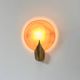 Vintage brass and frosted tinted glass wall light, Denmark, 1970.