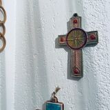 Ceramic wall cross signed Taburet
