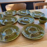 Set of 8 asparagus plates and 2 bowls from Gien