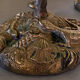 Pair of candlesticks with naturalistic decorations (gothic art nouveau) snake, salamander