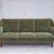 1970s, Danish by Kurt Østervig, 3-seater sofa, furniture velour, teak wood.