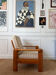 Fauteuil moderniste en pin années 70