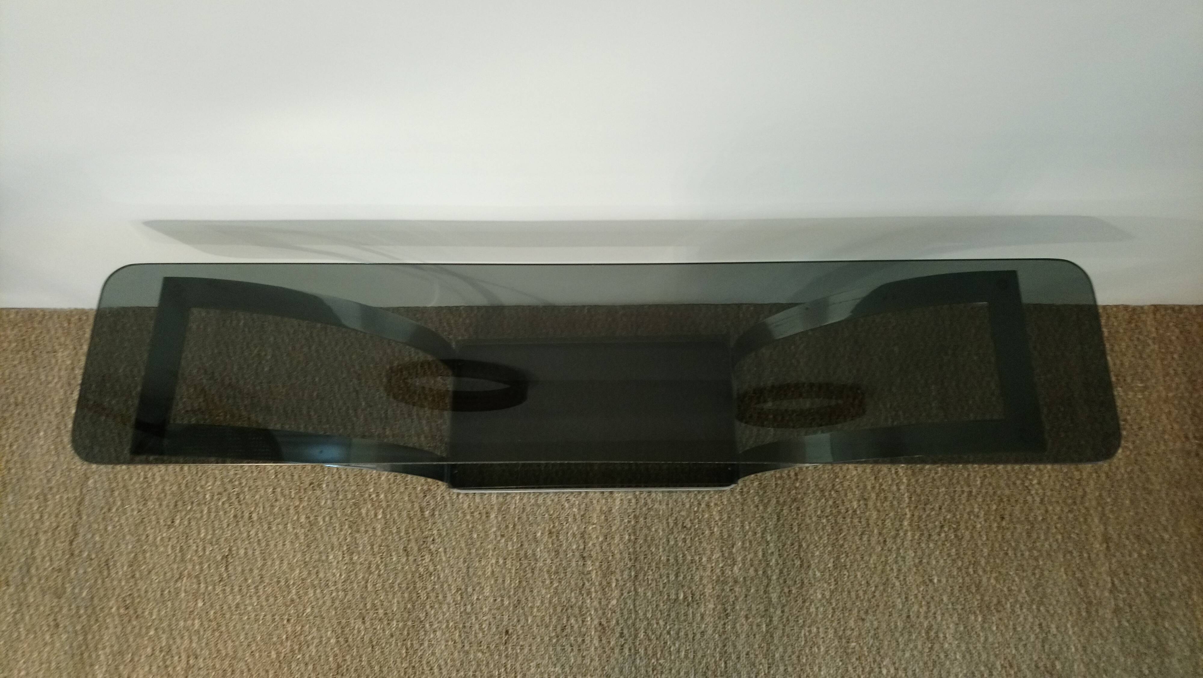 Console glass and chrome 70 years