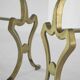 Paire d'Andirons Jugendstil en laiton patiné, style Art nouveau, début 20e siècle