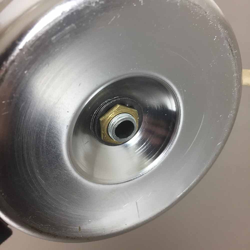 Original 60s glass Mushroon desk light by HONSEL, Germany | midcentury modern. table lamp