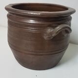 Old varnished sandstone pot