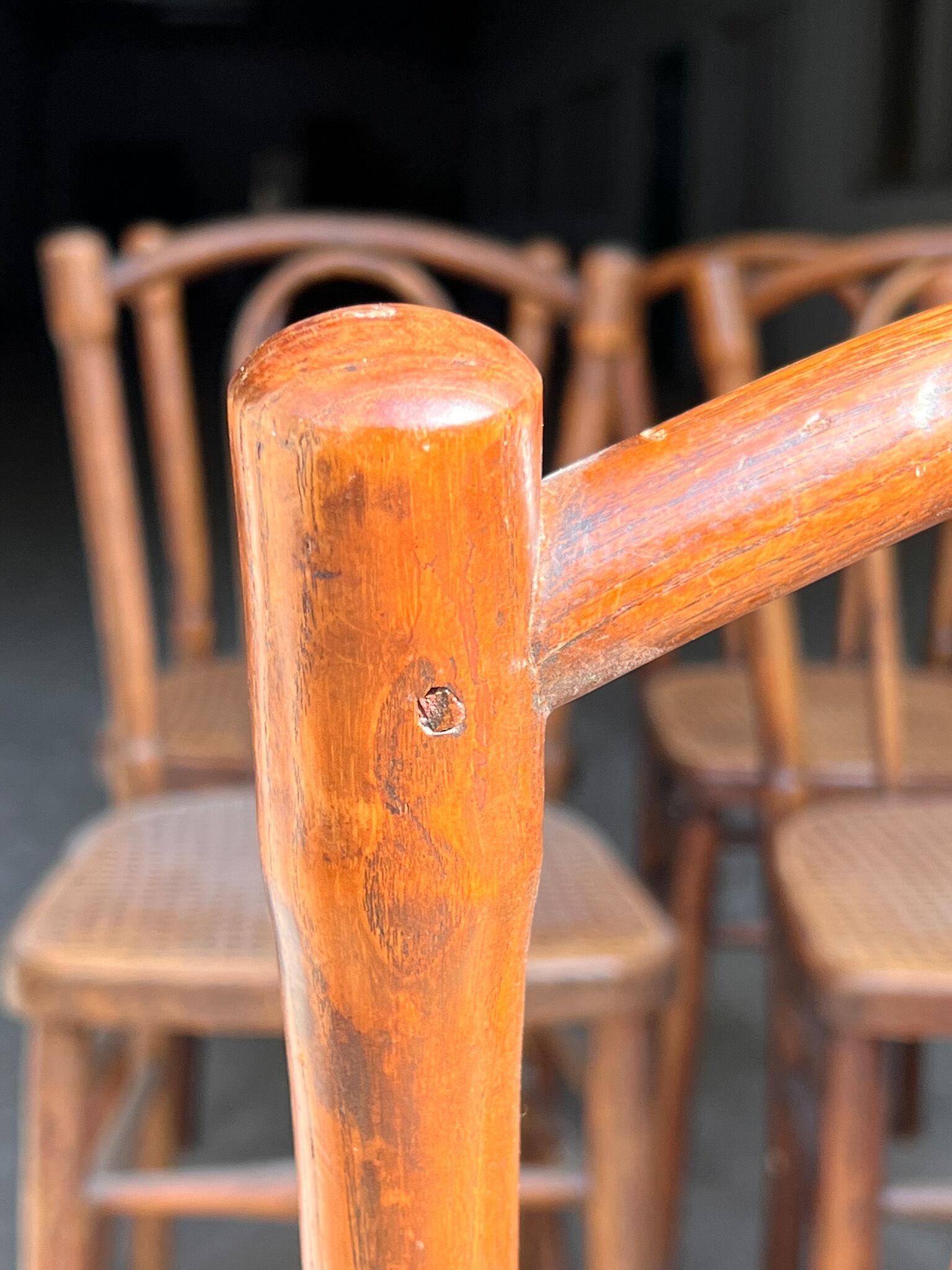 6 chairs bistro old cannage