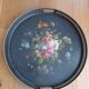 Napoleon III painted sheet metal round serving tray