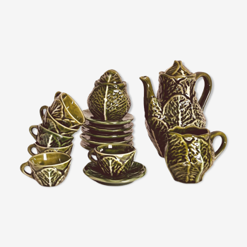 Coffee set slurry cabbage leaf 6 cups