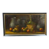 Large panoramic painting "Still Life in Chiaroscuro" – Oil on canvas