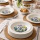 Set of 6 deep plates Arabia Finland – vintage Scandinavian floral design