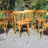 6 bistro chairs including Baumann from the 50s
