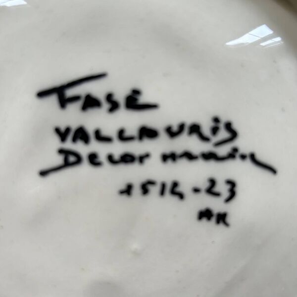 Plat signé Fase Vallauris