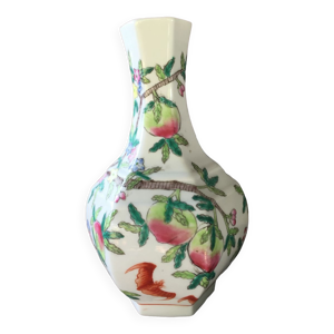 Vase hexagonal en porcelaine - chine
