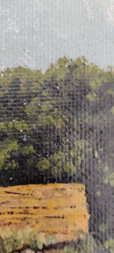 Painting on wood signed