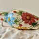 Large vintage ceramic vase - hand-painted floral decoration - Italy