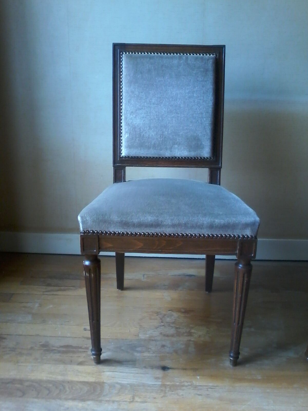 Velvet chairs from the years 1950