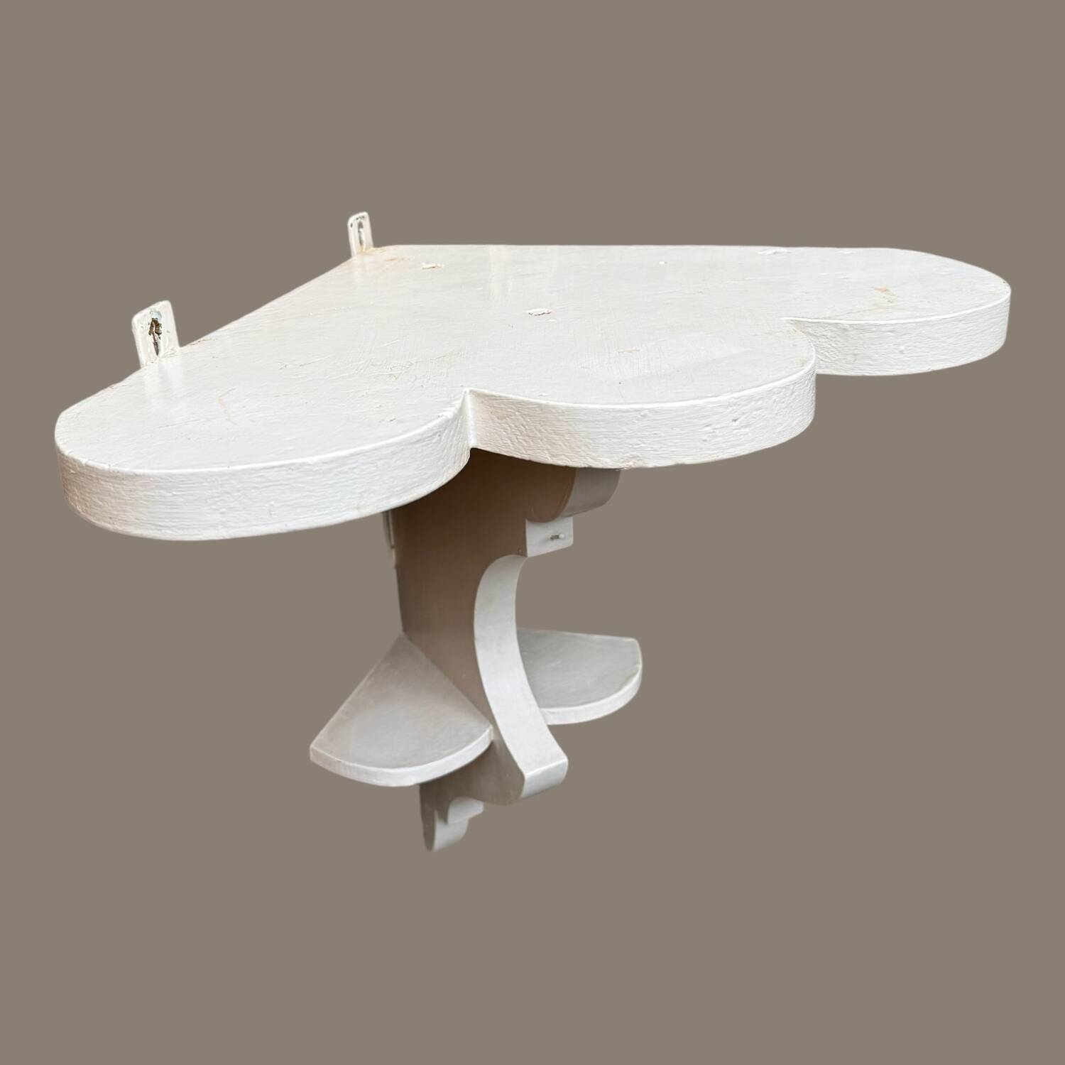 Old wooden wall corner shelf