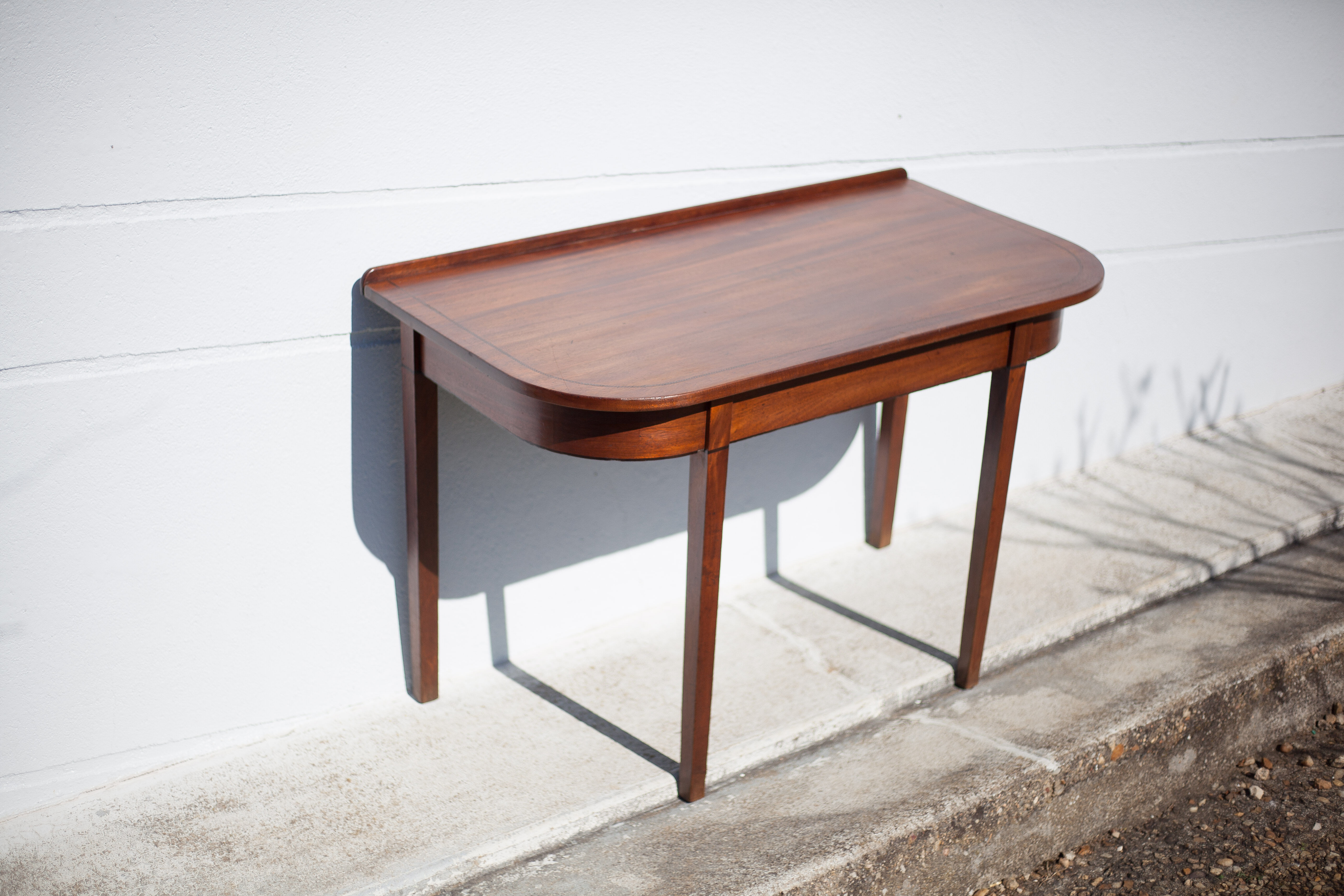 Wood console, marquetry, English furniture, James Reeve Ltd, wood furniture