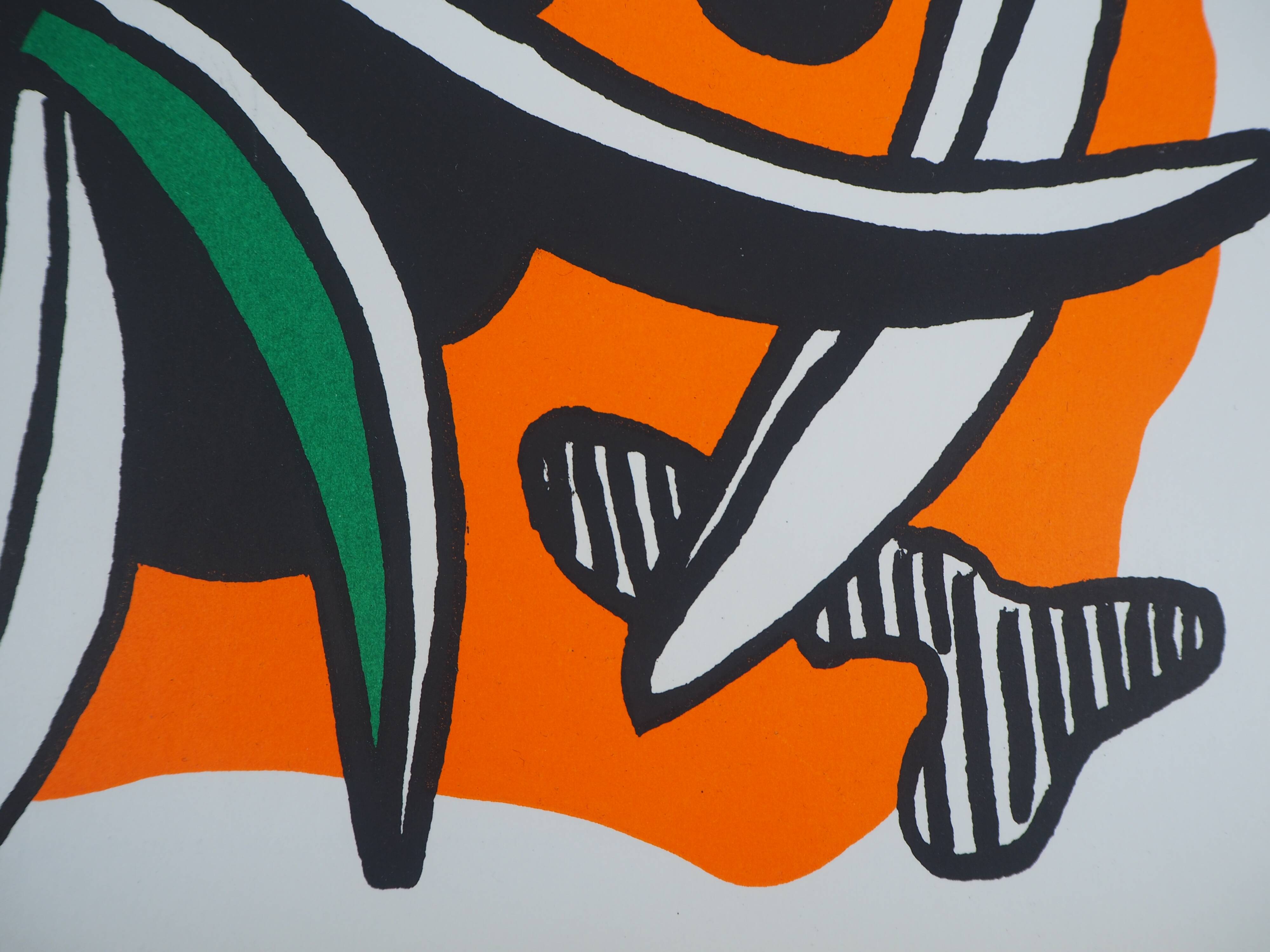 Fernand leger : la fleur - lithographie originale