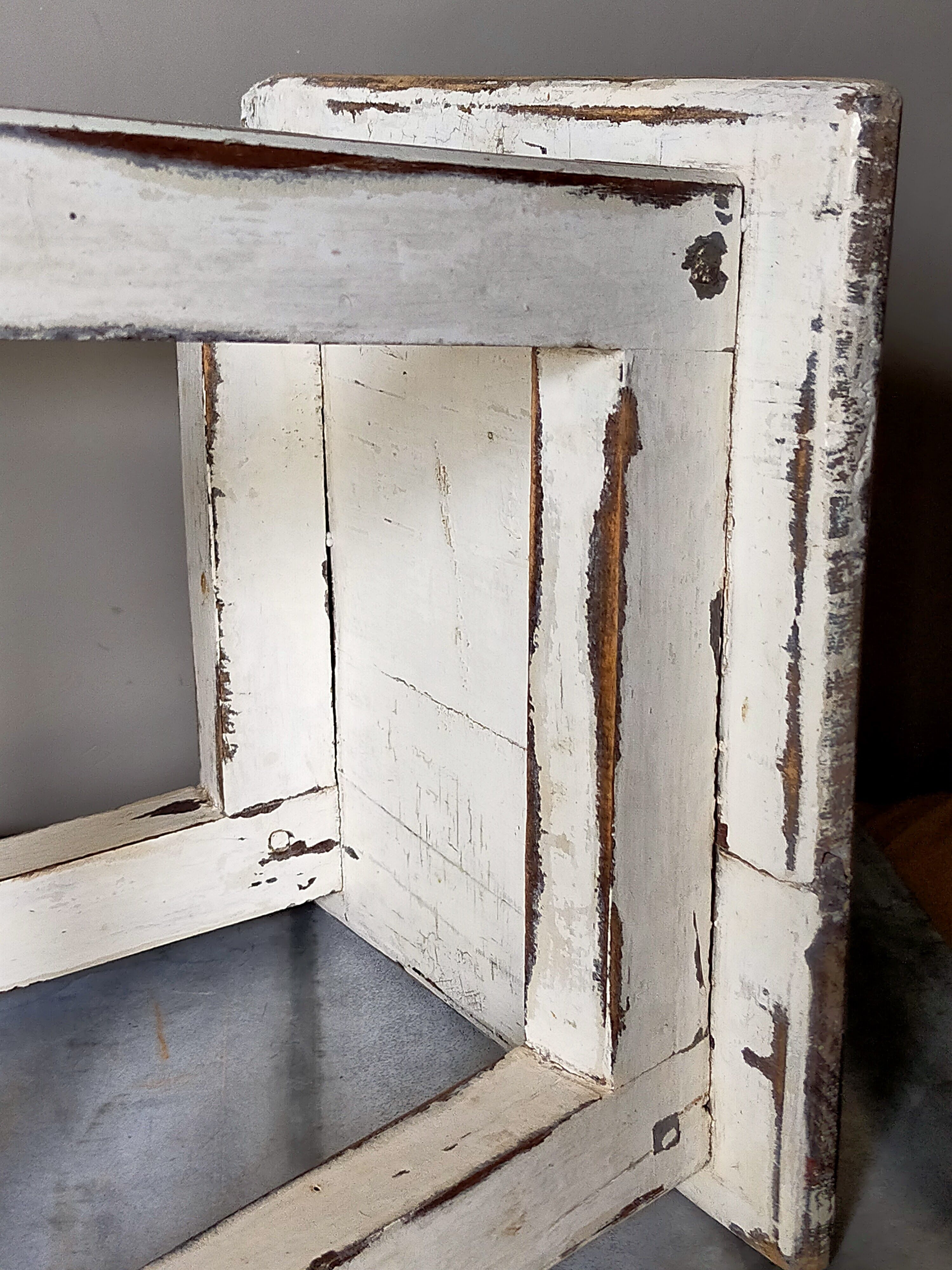 Old patinated workshop stool