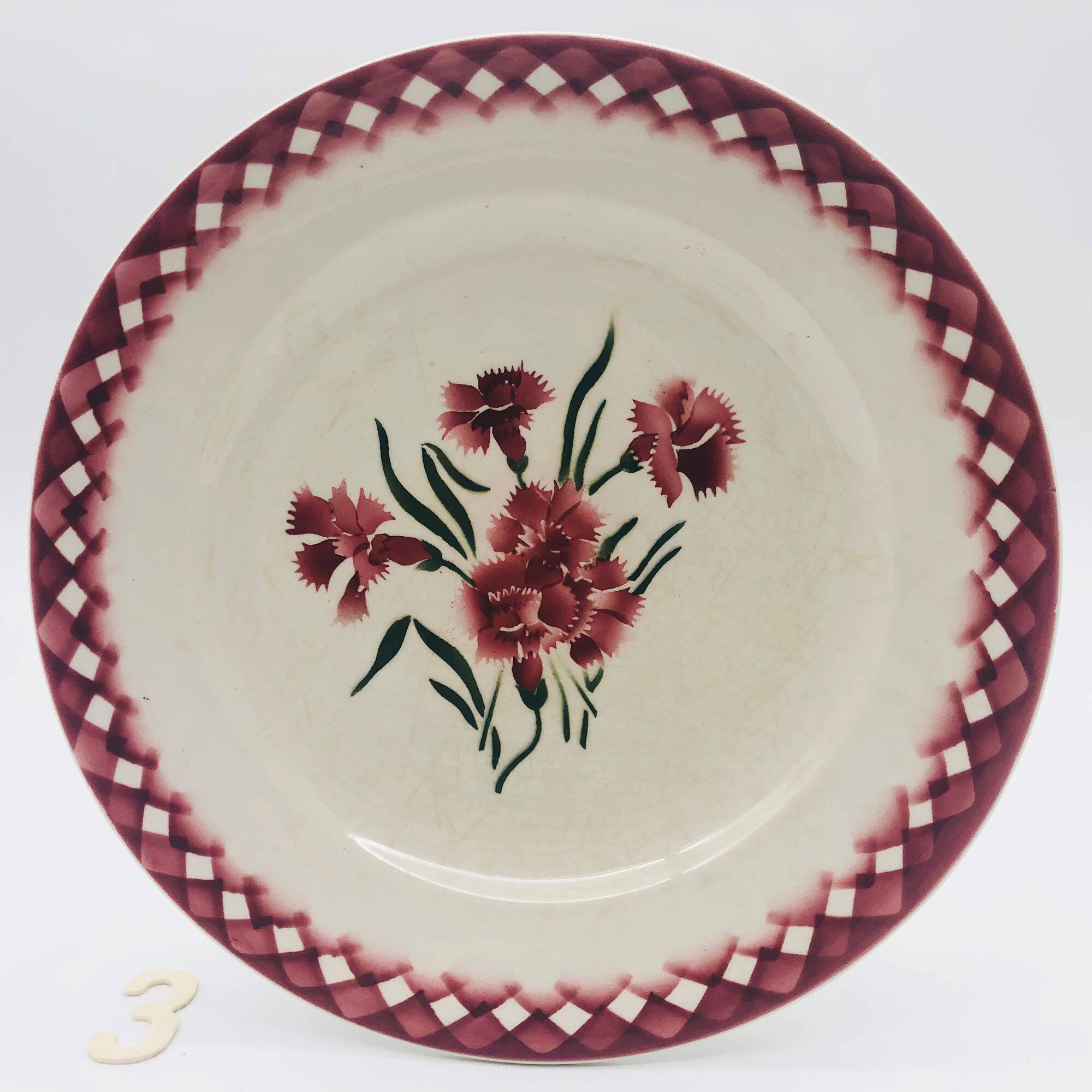 6 Sarreguemines flat plates “Mignardise” model