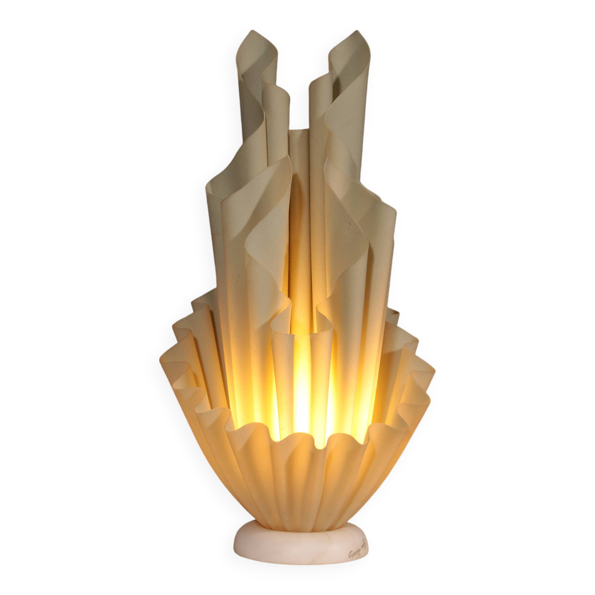 Georgia Jacob "Corolle" Table Lamp – Sculptural Light Art, France 1970s