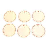 Set of 6 dessert plates or cheeses bearing the Citroën logo - MS3.5