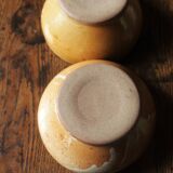 A set of 2 vintage marbled stoneware bowls
