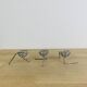 3 vintage stainless steel spring egg cups