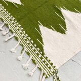 Kilim Moroccan Berber ecru with green patterns 172x103cm