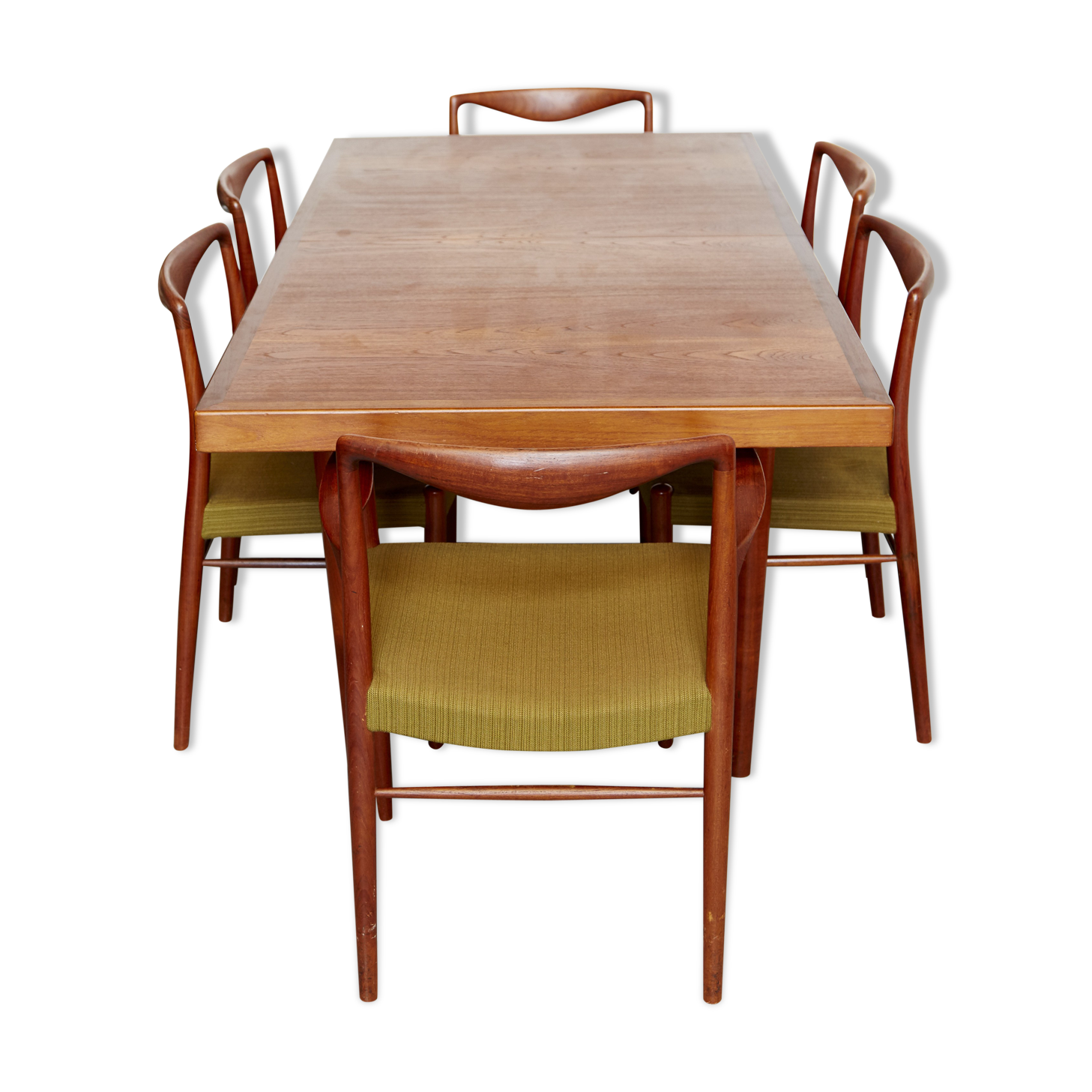 Table de salle à manger par Nanna Ditzel pour Saren Willadsen et chaises conçues par Kai Lyngfeldt-Larsen