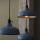 Day blinds emailed industrial lamp sky blue