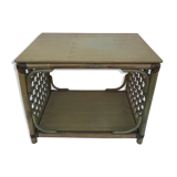 Wicker rattan coffee table 60s-70s