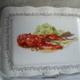 Plat a homard a langouste en faience real opalor