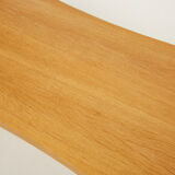 Coffee table signed by Vincent Poujardieu free form in oak 1992