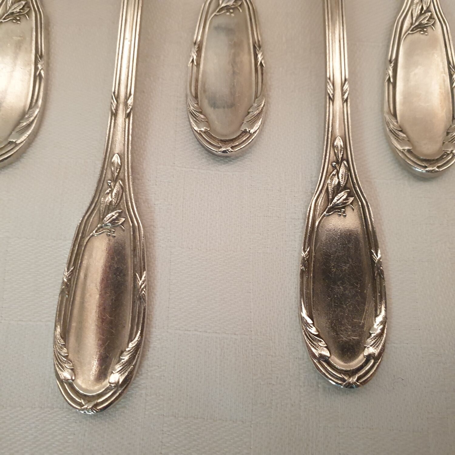 12 small silver metal spoons Orbrille