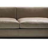 Massimosistema Poltrona Frau sofa in taupe gray leather