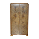 Small Art Deco wardrobe in satin walnut, circa 1930.