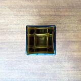 Mid-century minimalist amber coloured glass vase, 1960s.