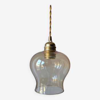 Smoked glass pendant light