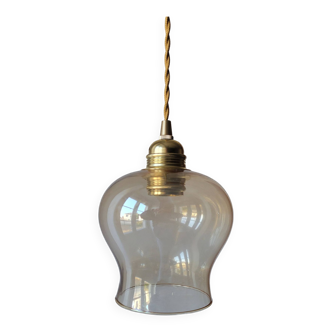 Smoked glass pendant light