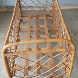 Bed in rattan
