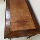 Louis XVI style desk in mahogany and mahogany veneer, 20th century.