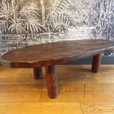 Brutalist coffee table in solid wood